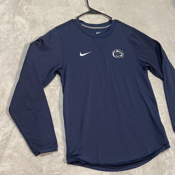 Penn State Nittany Lions Crewneck Mens Small Football Nike Long Sleeve Dri Fit - Picture 2 of 8
